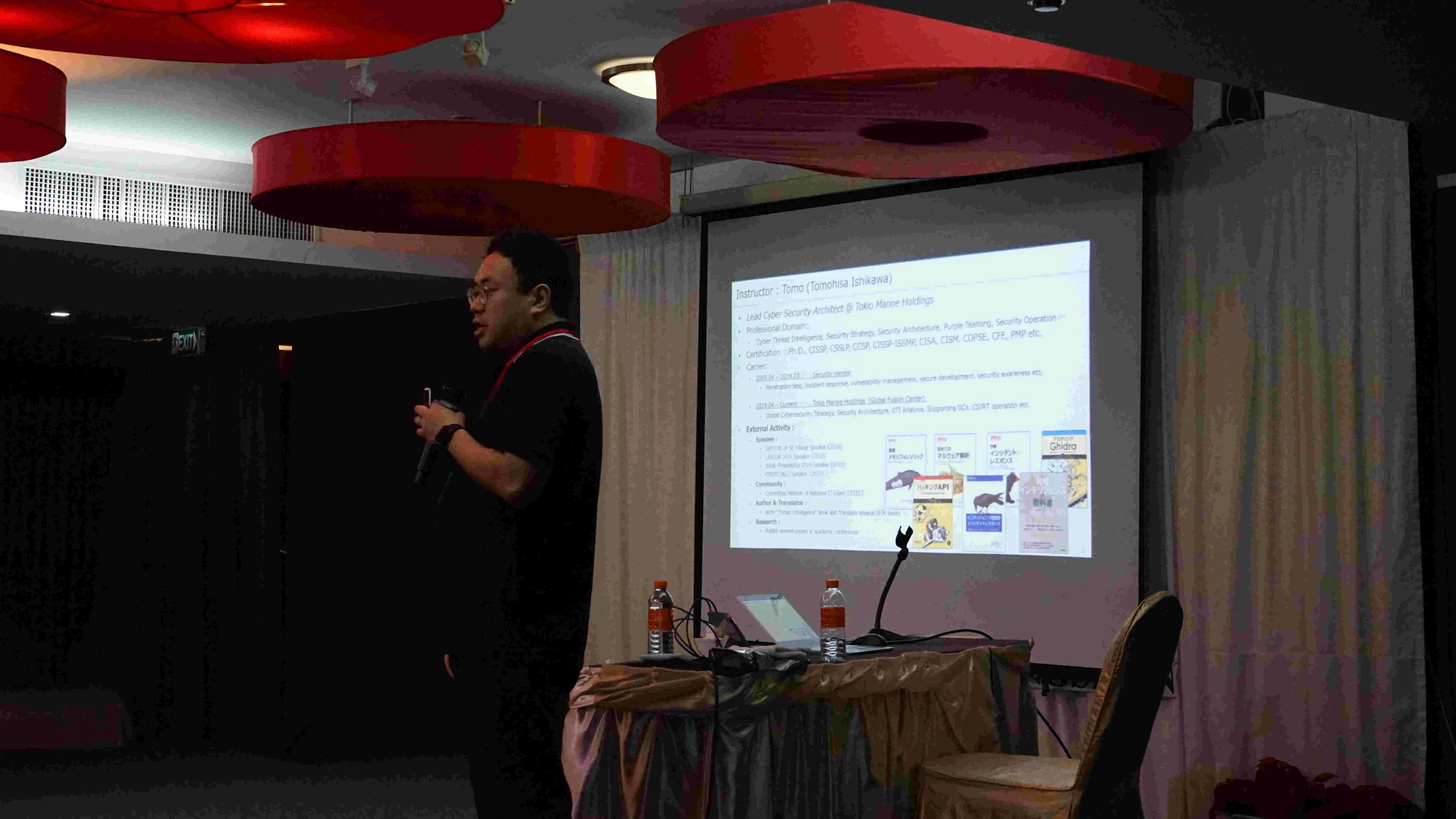 Tomo-san and his presentation